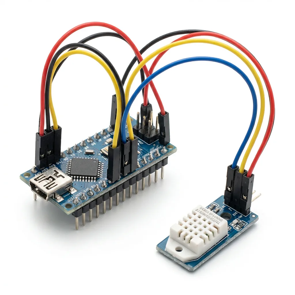 Arduino Nano + Czujnik DHT22 — widok 2